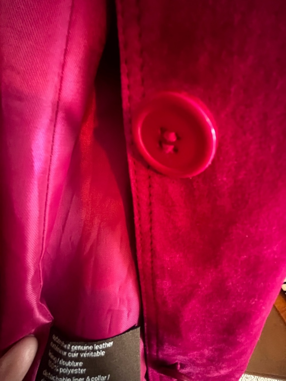 EUC Danier Women's Pink Suede Coat (M-L) - Picture 5 of 10